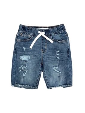 Old Navy Elastic Waist Pull On Cut Off Jean Shorts 6/7 Medium Wash